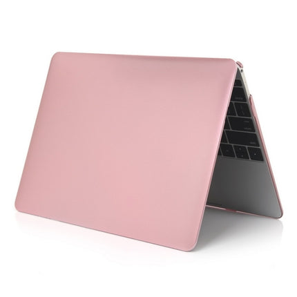 Metal Texture Series Hard Shell Plastic Protective Case for Macbook 12inch(Pink)-garmade.com