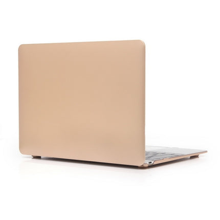 Metal Texture Series Hard Shell Plastic Protective Case for Macbook 12inch(Gold)-garmade.com