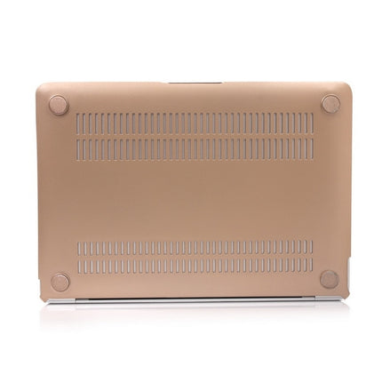 Metal Texture Series Hard Shell Plastic Protective Case for Macbook 12inch(Gold)-garmade.com
