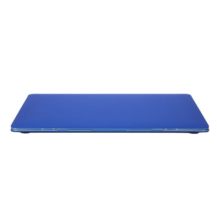 Laptop Translucent Frosted Hard Plastic Protective Case for Macbook 12 inch(Dark Blue)-garmade.com
