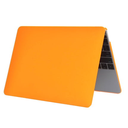 Laptop Translucent Frosted Hard Plastic Protective Case for Macbook 12 inch(Orange)-garmade.com