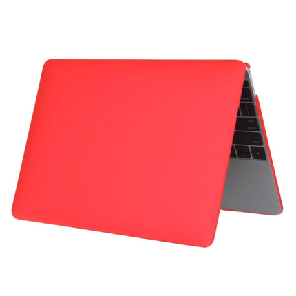 Laptop Translucent Frosted Hard Plastic Protective Case for Macbook 12 inch(Red)-garmade.com