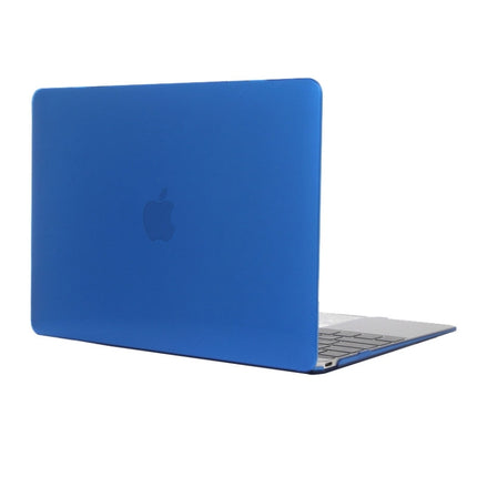 Colored Transparent Crystal Hard Protective Case for Macbook 12 inch(Dark Blue)-garmade.com