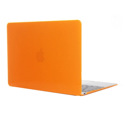 Colored Transparent Crystal Hard Protective Case for Macbook 12 inch(Orange)-garmade.com