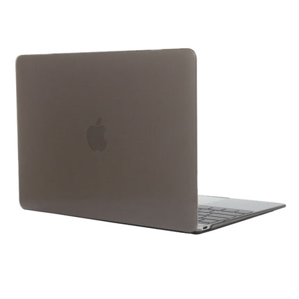 Colored Transparent Crystal Hard Protective Case for Macbook 12 inch(Grey)-garmade.com