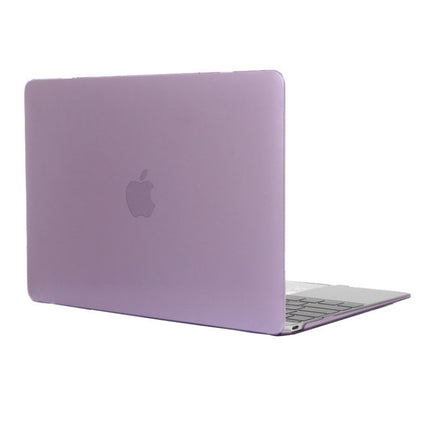 Colored Transparent Crystal Hard Protective Case for Macbook 12 inch(Purple)-garmade.com