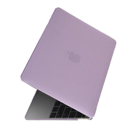 Colored Transparent Crystal Hard Protective Case for Macbook 12 inch(Purple)-garmade.com