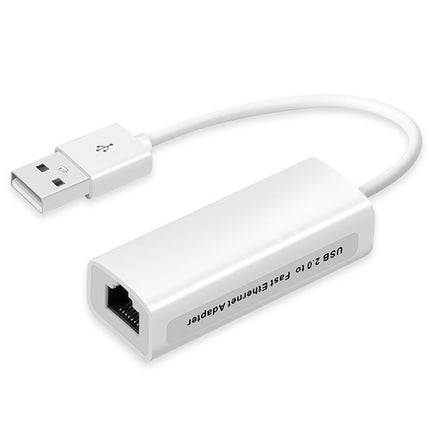 High Speed USB 2.0 Fast Ethernet Adapter(White)-garmade.com