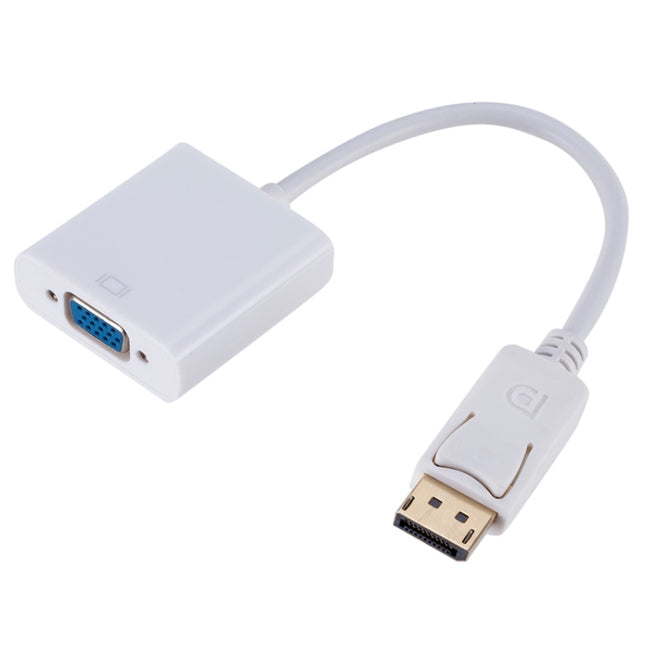 Display Port Male to VGA Female Converter, Length: 20cm(White)-garmade.com