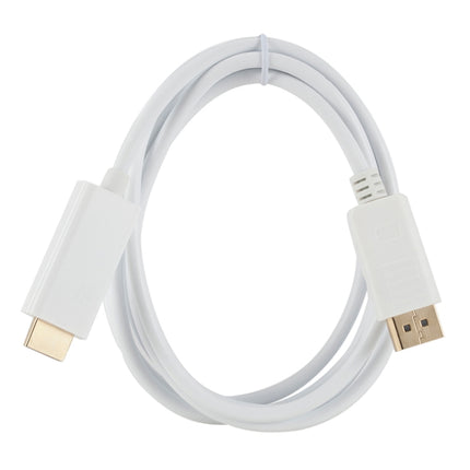 DisplayPort Male to HDMI Male Adapter Cable, Length: 1.8m(White)-garmade.com