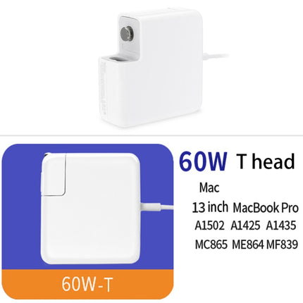 A1435 60W 16.5V 3.65A 5 Pin MagSafe 2 Power Adapter for MacBook, Cable Length: 1.6m, US Plug(White)-garmade.com