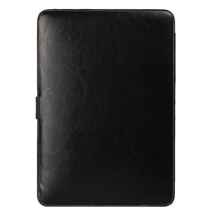 Notebook Leather Case with Snap Fastener for 13.3 inch MacBook Pro(Black)-garmade.com