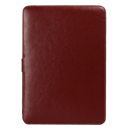 Notebook Leather Case with Snap Fastener for 13.3 inch MacBook Pro Retina(Brown)-garmade.com