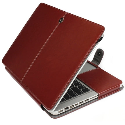 Notebook Leather Case with Snap Fastener for 15.4 inch MacBook Pro(Brown)-garmade.com