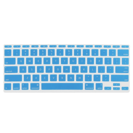 ENKAY for MacBook Air 11.6 inch (US Version) / A1370 / A1465 4 in 1 Frosted Hard Shell Plastic Protective Case with Screen Protector & Keyboard Guard & Anti-dust Plugs(Blue)-garmade.com