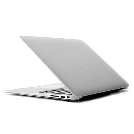 ENKAY for MacBook Air 11.6 inch (US Version) / A1370 / A1465 4 in 1 Frosted Hard Shell Plastic Protective Case with Screen Protector & Keyboard Guard & Anti-dust Plugs(White)-garmade.com