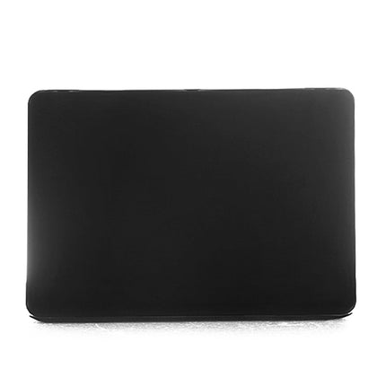 ENKAY for MacBook Air 13.3 inch (US Version) 4 in 1 Frosted Hard Shell Plastic Protective Case with Screen Protector & Keyboard Guard & Anti-dust Plugs(Black)-garmade.com