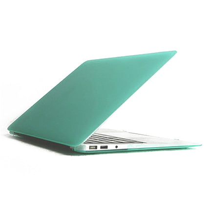 ENKAY for MacBook Air 13.3 inch (US Version) 4 in 1 Frosted Hard Shell Plastic Protective Case with Screen Protector & Keyboard Guard & Anti-dust Plugs(Green)-garmade.com