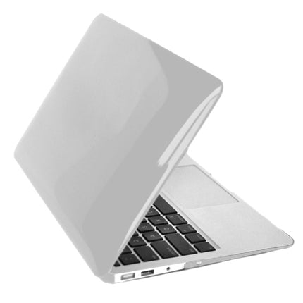 ENKAY for MacBook Air 11.6 inch (US Version) / A1370 / A1465 4 in 1 Crystal Hard Shell Plastic Protective Case with Screen Protector & Keyboard Guard & Anti-dust Plugs(White)-garmade.com