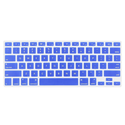 ENKAY for MacBook Air 13.3 inch (US Version) / A1369 / A1466 4 in 1 Crystal Hard Shell Plastic Protective Case with Screen Protector & Keyboard Guard & Anti-dust Plugs(Dark Blue)-garmade.com