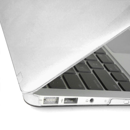 ENKAY for MacBook Air 13.3 inch (US Version) / A1369 / A1466 4 in 1 Crystal Hard Shell Plastic Protective Case with Screen Protector & Keyboard Guard & Anti-dust Plugs(White)-garmade.com