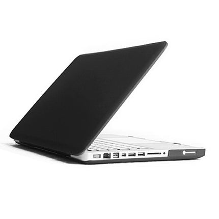 ENKAY for MacBook Pro 13.3 inch (US Version) / A1278 4 in 1 Frosted Hard Shell Plastic Protective Case with Screen Protector & Keyboard Guard & Anti-dust Plugs(Black)-garmade.com