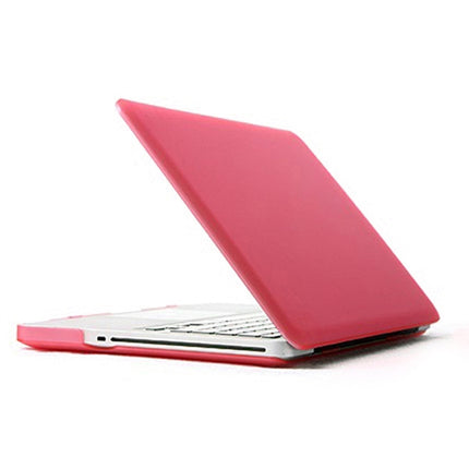 ENKAY for MacBook Pro 13.3 inch (US Version) / A1278 4 in 1 Frosted Hard Shell Plastic Protective Case with Screen Protector & Keyboard Guard & Anti-dust Plugs(Pink)-garmade.com
