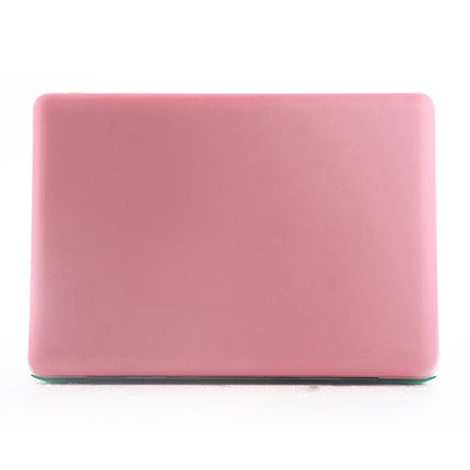 ENKAY for MacBook Pro 13.3 inch (US Version) / A1278 4 in 1 Frosted Hard Shell Plastic Protective Case with Screen Protector & Keyboard Guard & Anti-dust Plugs(Pink)-garmade.com