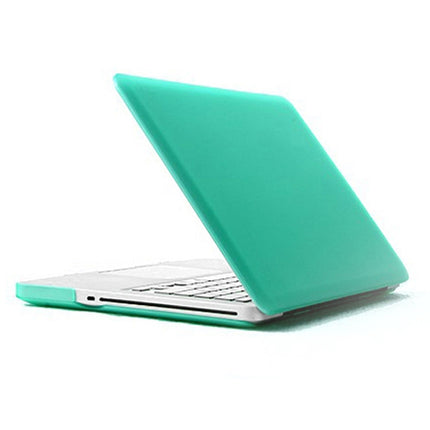 ENKAY for MacBook Pro 13.3 inch (US Version) / A1278 4 in 1 Frosted Hard Shell Plastic Protective Case with Screen Protector & Keyboard Guard & Anti-dust Plugs(Green)-garmade.com