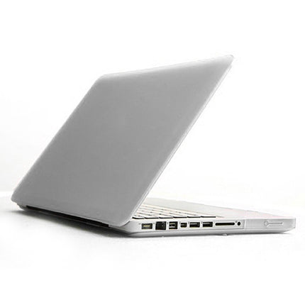 ENKAY for MacBook Pro 13.3 inch (US Version) / A1278 4 in 1 Frosted Hard Shell Plastic Protective Case with Screen Protector & Keyboard Guard & Anti-dust Plugs(White)-garmade.com