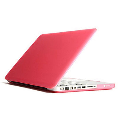 ENKAY for MacBook Pro 15.4 inch (US Version) / A1286 4 in 1 Frosted Hard Shell Plastic Protective Case with Screen Protector & Keyboard Guard & Anti-dust Plugs(Pink)-garmade.com