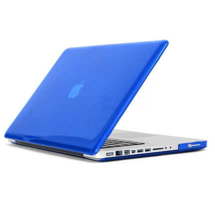 ENKAY for MacBook Pro 13.3 inch (US Version) / A1278 4 in 1 Crystal Hard Shell Plastic Protective Case with Screen Protector & Keyboard Guard & Anti-dust Plugs(Dark Blue)-garmade.com