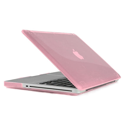 ENKAY for MacBook Pro 13.3 inch (US Version) / A1278 4 in 1 Crystal Hard Shell Plastic Protective Case with Screen Protector & Keyboard Guard & Anti-dust Plugs(Pink)-garmade.com