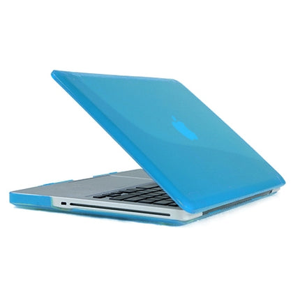 ENKAY for MacBook Pro 13.3 inch (US Version) / A1278 4 in 1 Crystal Hard Shell Plastic Protective Case with Screen Protector & Keyboard Guard & Anti-dust Plugs(Blue)-garmade.com