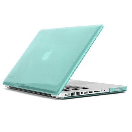 ENKAY for MacBook Pro 15.4 inch (US Version) / A1286 4 in 1 Crystal Hard Shell Plastic Protective Case with Screen Protector & Keyboard Guard & Anti-dust Plugs(Green)-garmade.com