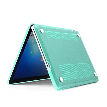 ENKAY for MacBook Pro 15.4 inch (US Version) / A1286 4 in 1 Crystal Hard Shell Plastic Protective Case with Screen Protector & Keyboard Guard & Anti-dust Plugs(Green)-garmade.com