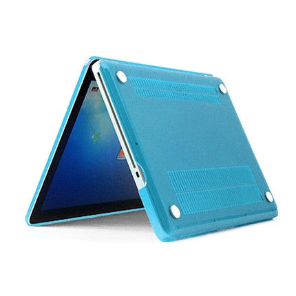 ENKAY for MacBook Pro 15.4 inch (US Version) / A1286 4 in 1 Crystal Hard Shell Plastic Protective Case with Screen Protector & Keyboard Guard & Anti-dust Plugs(Blue)-garmade.com