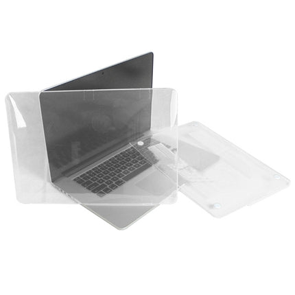 ENKAY for MacBook Pro Retina 13.3 inch (US Version) / A1425 / A1502 4 in 1 Crystal Hard Shell Plastic Protective Case with Screen Protector & Keyboard Guard & Anti-dust Plugs(White)-garmade.com