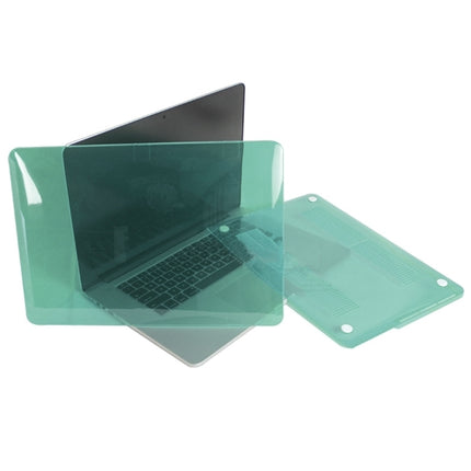 ENKAY for MacBook Pro Retina 15.4 inch (US Version) / A1398 4 in 1 Crystal Hard Shell Plastic Protective Case with Screen Protector & Keyboard Guard & Anti-dust Plugs(Green)-garmade.com