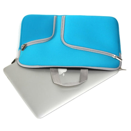 Double Pocket Zip Handbag Laptop Bag for Macbook Air 11.6 inch(Black)-garmade.com