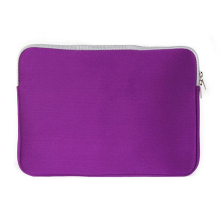 Double Pocket Zip Handbag Laptop Bag for Macbook Pro 15 inch(Purple)-garmade.com