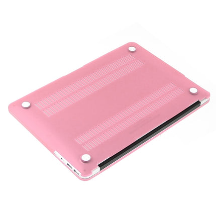 ENKAY for Macbook Air 11.6 inch (US Version) / A1370 / A1465 Hat-Prince 3 in 1 Frosted Hard Shell Plastic Protective Case with Keyboard Guard & Port Dust Plug(Pink)-garmade.com