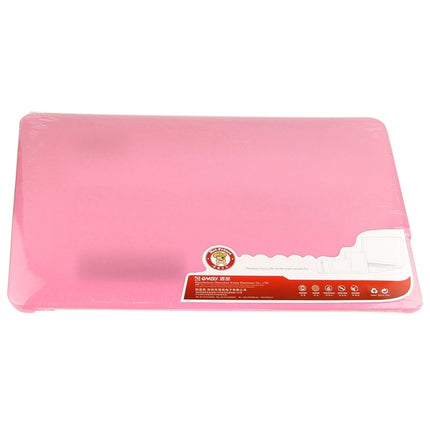 ENKAY for Macbook Air 11.6 inch (US Version) / A1370 / A1465 Hat-Prince 3 in 1 Frosted Hard Shell Plastic Protective Case with Keyboard Guard & Port Dust Plug(Pink)-garmade.com