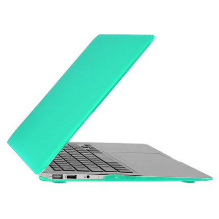 ENKAY for Macbook Air 11.6 inch (US Version) / A1370 / A1465 Hat-Prince 3 in 1 Frosted Hard Shell Plastic Protective Case with Keyboard Guard & Port Dust Plug(Green)-garmade.com