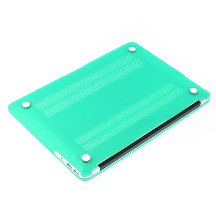 ENKAY for Macbook Air 11.6 inch (US Version) / A1370 / A1465 Hat-Prince 3 in 1 Frosted Hard Shell Plastic Protective Case with Keyboard Guard & Port Dust Plug(Green)-garmade.com