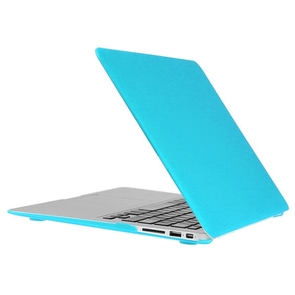 ENKAY for Macbook Air 11.6 inch (US Version) / A1370 / A1465 Hat-Prince 3 in 1 Frosted Hard Shell Plastic Protective Case with Keyboard Guard & Port Dust Plug(Blue)-garmade.com