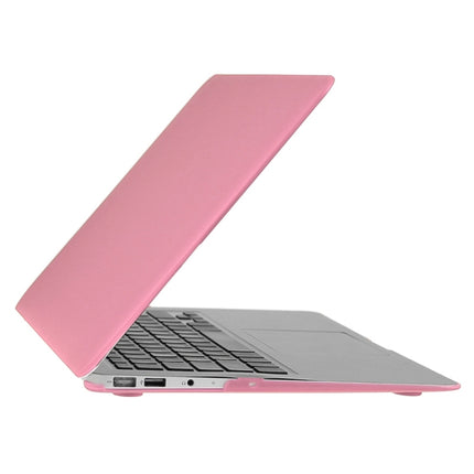 ENKAY for Macbook Air 13.3 inch (US Version) / A1369 / A1466 Hat-Prince 3 in 1 Frosted Hard Shell Plastic Protective Case with Keyboard Guard & Port Dust Plug(Pink)-garmade.com