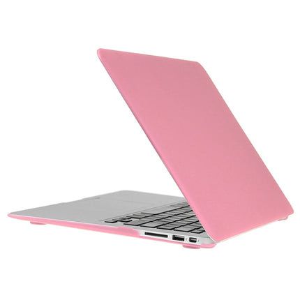 ENKAY for Macbook Air 13.3 inch (US Version) / A1369 / A1466 Hat-Prince 3 in 1 Frosted Hard Shell Plastic Protective Case with Keyboard Guard & Port Dust Plug(Pink)-garmade.com