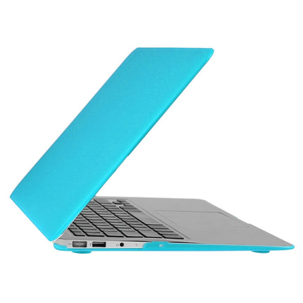 ENKAY for Macbook Air 13.3 inch (US Version) / A1369 / A1466 Hat-Prince 3 in 1 Frosted Hard Shell Plastic Protective Case with Keyboard Guard & Port Dust Plug(Blue)-garmade.com