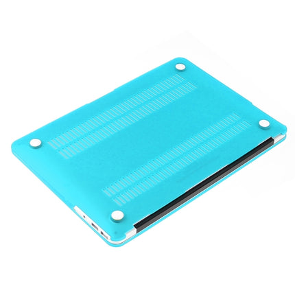 ENKAY for Macbook Air 13.3 inch (US Version) / A1369 / A1466 Hat-Prince 3 in 1 Frosted Hard Shell Plastic Protective Case with Keyboard Guard & Port Dust Plug(Blue)-garmade.com